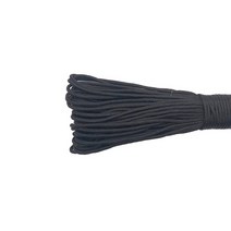 등산로프 안전 등반용 로프 100m 직경 2mm 원 스탠드 코어 paracord 생존, 100미터, 검은 색