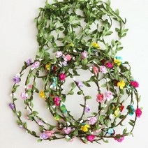 웨딩화관 셀프 머리꽃 촬영소품, 옐로우