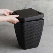 깔끔느낌 7L 방수 플립 욕실휴지통 자취방 호텔 인테리어 식당 집들이선물 쓰레기통, 1개, 화이트