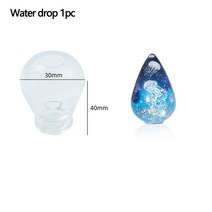 에폭시 수지 경화제 본드 퍼티 아크릴 미니 워터 드롭 계란 모양의 크리스탈 에폭시 실리콘 몰드 DIY 열쇠, 04 Water Drop01(1pc)