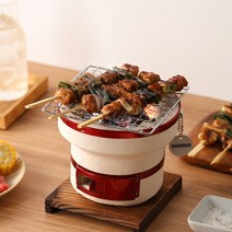 꾸버스 야끼니꾸 가정용 1인 황토 미니화로, 루비 레드