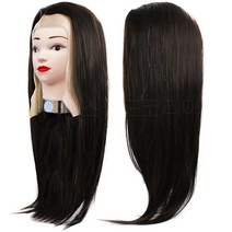 창조가발 18인치 고급 연습가발 153 인모80%, 1개, 단일색샹