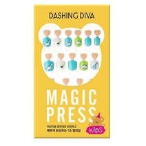 데싱디바 매직프레스 뉴 키즈 어린이 네일팁 세트, 공룡친구들, 1개