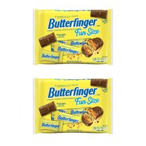 버터핑거 펀 사이즈 289g 2팩 Butterfinger Fun Size Peanut-Buttery Chocolate-y Candy Bars, 999