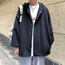 회색 블랙 오버핏 후드집업 남자