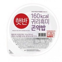 햇반 귀리흑미곤약밥, 24개, 150g