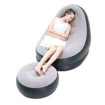 QIE476075에어소파 빈백 원룸 쇼파 캠핑용 1인용쇼파(펌프포함), 에어소파+손펌프