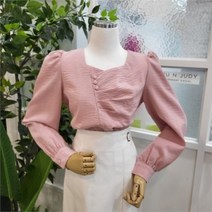 셀러허브 1 부루앤쥬디 sh06 퍼프콩턱블라우스 핑크 BPDBL011C