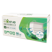 닥터숲 KF-AD 대형 미세먼지 마스크 (국산-화이트/블랙) 개당 90원 50매 300매, 화이트