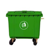 아파트 종량제 수거함 쓰레기통 바퀴달린 냄새 차단, 블루 660L 용량 + 바퀴 + 덮개