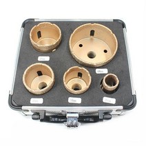 전문 M10 드릴 비트 세트 브레이징 홀 브레이징을위한 고효율 모든 세라믹 바닥 유리화 에머리 브레이징 홀, 5 피스 세트