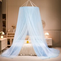 모기장타프 터널 돔 백패킹 미니멀 yanyangtian 2022 new 형 모기장 pink girl canopy over the bed 접이식 모기장 문 baby crib, 푸른, 1.2m(4피트) 침대