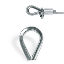 스텐 심블 와이어 보호대 1P 사이즈선택 철사 팀블 로프 줄 손상 마모 방지 보호 슬리브 고정 연결 클립 SUS 코스 락킹 패럴, I_M14