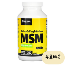 Jarrow 자로우 식이유황 MSM 1000MG 200정 X 3통 (즉시출고), 3개, 200개