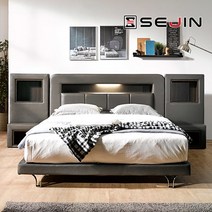 [세진침대] 세인트 LED 터치스위치 투매트리스 침대SS+가성비독립쿠션 55T FM볼텍스, 상세 설명 참조, 상세 설명 참조