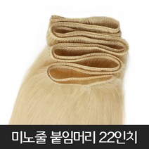 프리티레이디 인모100% 미노줄 22인치(약60cm) 붙임머리 여신머리 긴머리 전문 천연모 자연모 브릿지 옴브레 시크릿투톤 발레아쥬 부분 가발 헤어 피스, #2