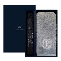 송월 카운테스마라 우산 & 프레스티지150g 수건 선물세트, 브라운
