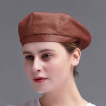 베레모 유니폼 주방모자(브라운) 요리 카페위생모 바리스타모자 식당 조리용모자