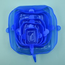 실리콘 식품 보존 커버 스트레치 뚜껑 신선한 유지 그릇 전자 레인지 재사용 가능한 플라스틱 랩 주방 액세서리, 12Pcs, 06 Blue Round Gift