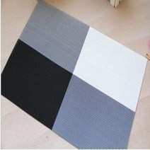 비트라테이블 A1463 크리에이티브 패션 PVC 식탁 매트 그리드 플레이트 보울 008 패드, Black