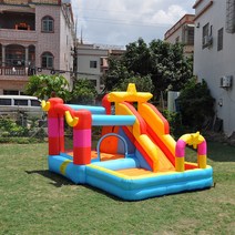 에어바운스 가정용 슬라이드 대형 미끄럼틀 선물 놀이기구 에어바운서, 340x250x215cm