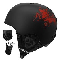 스키 헬멧 스노우 보드 초경량 LOCLE 남성 여성 CE 안전 인 몰드 스케이트 모빌 사, 03 L (58-61cm), 06 Red Ink