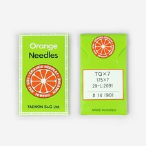 JSTrading 공업용 단추달이용 바늘 14호 (TQ) 재봉틀 미싱 단추달이