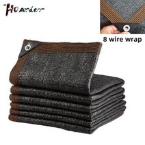 방수지붕천막3x6 행사용 텐트 12Pin 90 PE 자외선 차단 검은 차양 그물 온실 전망대 스크린 메쉬 꽃 냄비 다육 식물 커버, 2X10meter