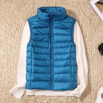경량패딩여자 민소매 울트라 라이트 다운 조끼 슬림 자 켓 Gilet 플러스 경량 Windp