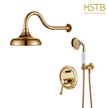 화신(HSTB) HSTB 화신 클래식 벽매립 레인샤워수전 해바라기 샤워기 HSTB-7312G-2 골드, 1개