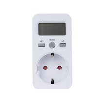 KWE PMB03 플러그 소켓 디지털 전압 전력계 전력 소비 와트 에너지 미터 AC 전기 분석기 모니터|에너지 계량기|, UK plug, 1개, CHINA
