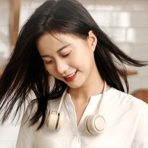 22년신상 롤타입 와이어넥 넥밴드 간편휴대용 선풍기 핸즈프리선풍기 무풍선풍기, 살구