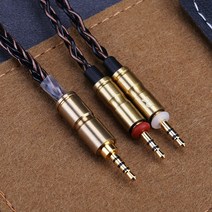 게임기 연결 충전 케이블 OPENHEART 헤드폰 용 8 코어 케이블 1 ~ 2 잭 3.5/2.5/4.4mm 밸런스 업그레이드 교체 실버 케이블 1.4m 성격