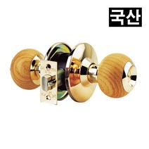 원형 방문 손잡이 우드 나무문 실린더 목문 문손잡이, 무키