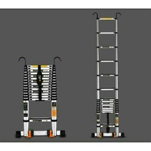 사다리 3.5m 알루미늄 합금 휴대용 접는 엔지니어링 향상된 미끄럼 방지 및 기울임 방지 텔레스코픽 수직