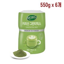 국내산 전통차 녹차가루 그린티파우더 믹스 550g 6EA