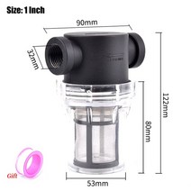 1/2 "3/4" 1 "정원 급수 관개 필터 양식 물고기 탱크 물 펌프 자동차 세척 가정용 물 파이프 스트레이너, 40Mesh, 03 1 Inch-03