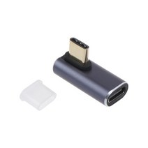 90도 USB C 어댑터 PD Type C 남성 대 여성 익스텐더 8K@60Hz 비디오 USB, GY