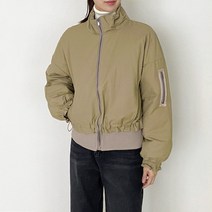 코지23 여자 워너비 본딩 하이넥 바람막이 항공점퍼