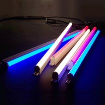 (주)블루앤엘이디 컬러 LED T5 600mm 슬림바 간접조명 10w 형광등 대체, 1개, 레드