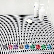 천일카페트 튜브형 욕실 매트 미끄럼방지 바닥, 빨강