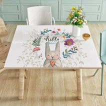 식탁보 사각탁자 정사각형 방수 기름방지 pvc테이블위 소프트유리 티테이블보 팔선 식탁 가정용테이블 까는도톰한, T12-여우 의친구 소프트유리, C11-60*120cm(직사각형 티테이블)