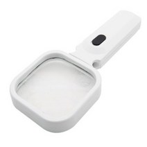 Ucommerce X3 X6 4LED 조명 사각 확대경 돋보기, 1개, CS-OP943