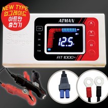 NEW 신형 아트만 12V 디지털 자동차 배터리 AGM충전기 ( 업그레이드 ) - 단자아답터 타입