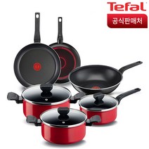 테팔 심플 후라이팬 냄비 쿡웨어 세트, 04-4종(후라이팬24+28+냄비18+20)