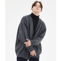 꼼파뇨 CPGN STUDIO 헤비오버핏 램스울 가디건 챠콜