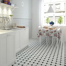 [레그노] GO 4종 팔각 포인트 모자이크 타일 300X300mm 11장, GO-01 WHITE&WHITE