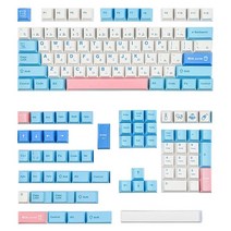 Ussixchare 백라이트 키캡 60 87104 PBT 키 캡 세트 기계식 게이밍 키보드 게이트론 카일 MX 스위치용 바이올렛, Milk Cover