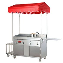 야외 주방 카트 작업대 푸드트럭 철판 요리 선반 낭만포차 토스트 조리대 실외, 5 스낵 카트 가스 프레임 일반 카트(스팟)