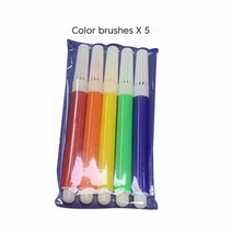 날인기 Olaf 휴대용 미니 프린터 열 라벨 스티커 잉크 없는 HD 포켓 블루투스 인쇄, 28 Only 5 Color Brushes, 1개